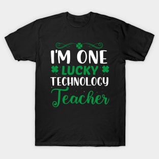 I'm one lucky technology teacher T-Shirt